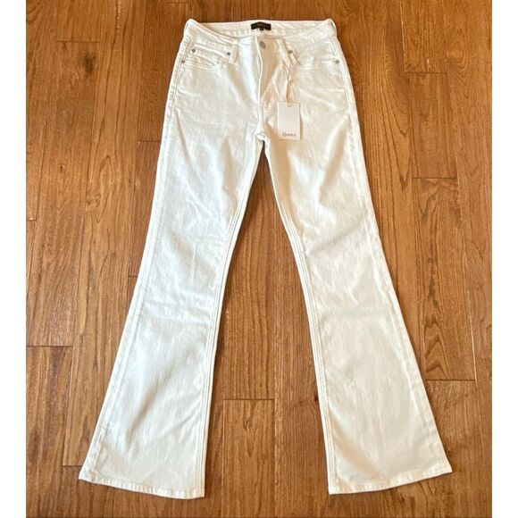 Quince NWT Luna stretch flare jeans white size 27 - Picture 4 of 14